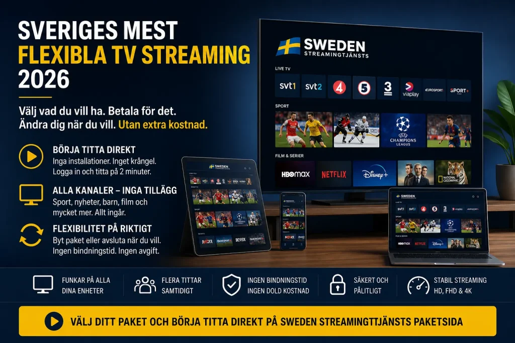 Sveriges mest flexibla TV streaming